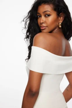 Dynamite Fold Over Off Shoulder Top White Outlet