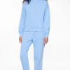 Dynamite French Terry Fleece Jogger Pants Blue New