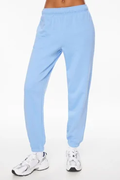 Dynamite French Terry Fleece Jogger Pants Blue New