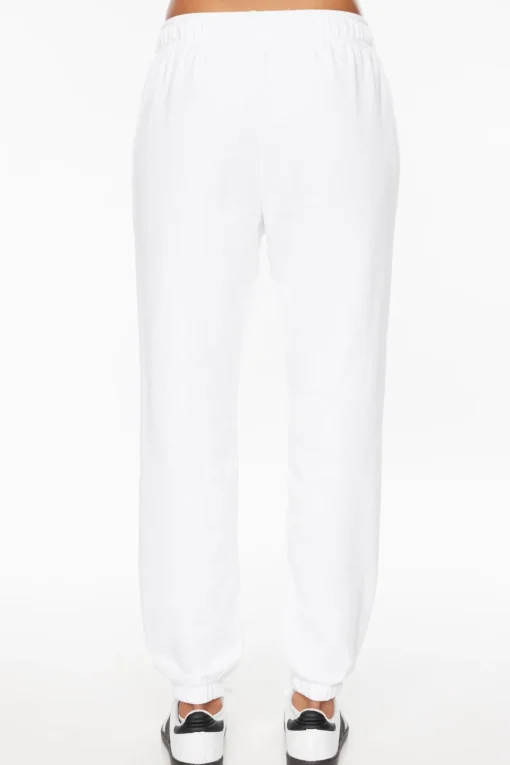 Dynamite French Terry Fleece Jogger Pants White Best