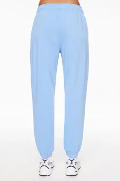 Dynamite French Terry Fleece Jogger Pants Blue New