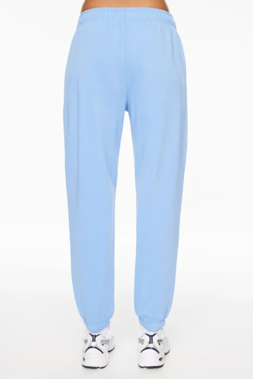 Dynamite French Terry Fleece Jogger Pants Blue New