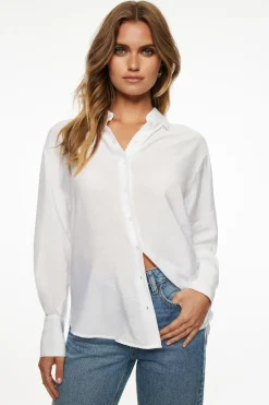 Dynamite Frida Oversized Airflow Shirt White Cheap
