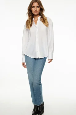 Dynamite Frida Oversized Airflow Shirt White Cheap