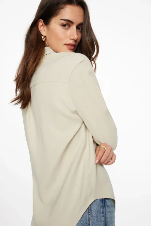 Dynamite Frida Pocket Shirt Brown Fashion
