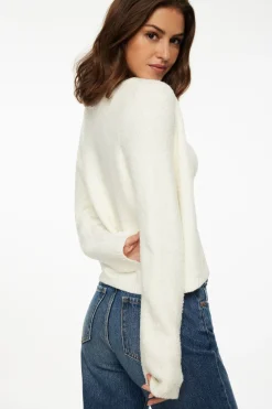 Dynamite Gabrielle Bouclé Cardigan White Cheap
