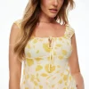 Dynamite Gathered Cap Sleeve Blouse Yellow Best