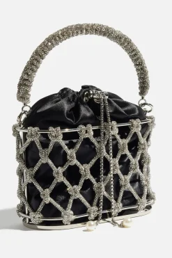 Dynamite Gem Rope Bucket Bag Gray Discount
