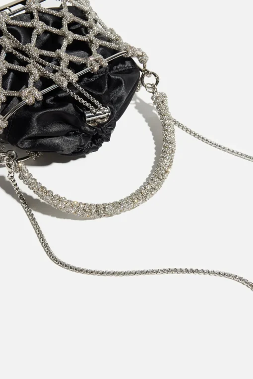 Dynamite Gem Rope Bucket Bag Gray Discount