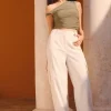 Dynamite Gia Cargo Parachute Pants White Flash Sale