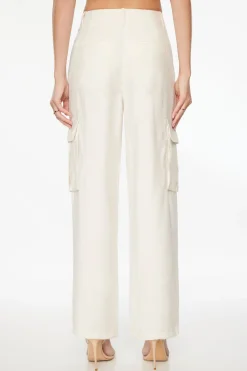 Dynamite Gia Cargo Parachute Pants White Flash Sale