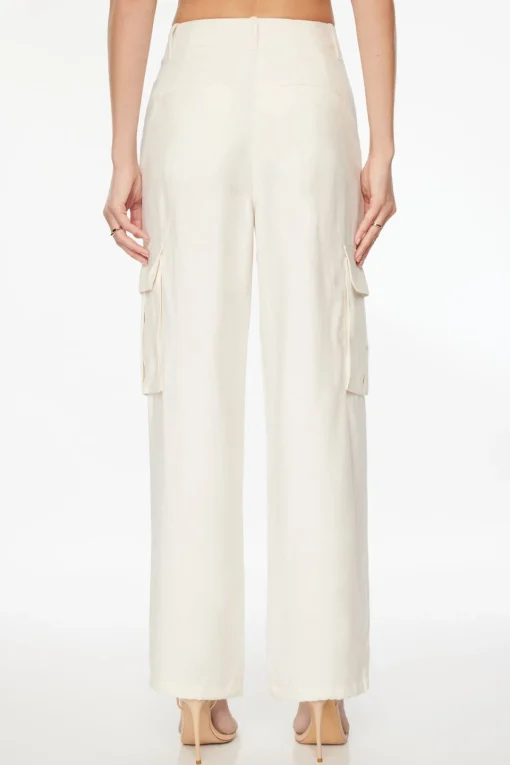 Dynamite Gia Cargo Parachute Pants White Flash Sale