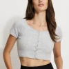 Dynamite Heavenlyarn™ Billy Pearl Button Cardigan Grey Discount
