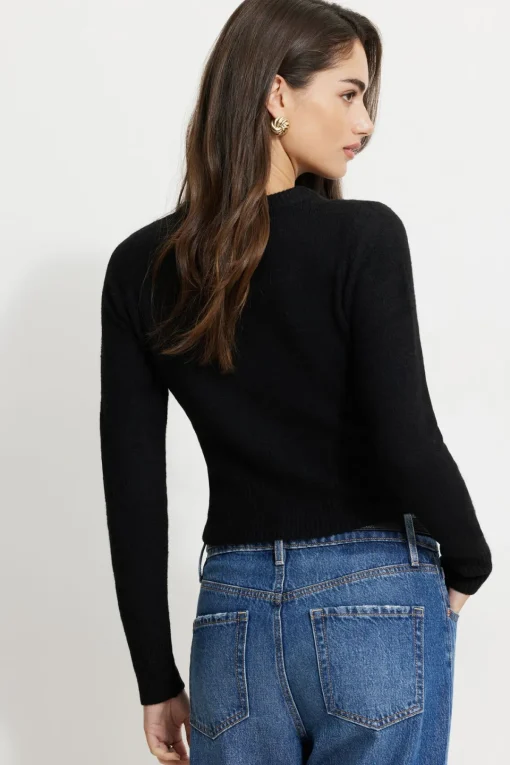 Dynamite Heavenlyarn™ Crewneck Cardigan Black Best