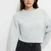 Dynamite Heavenlyarn™ Crewneck Sweater Gray Hot