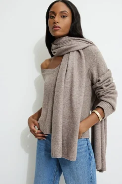 Dynamite Heavenlyarn™ Wide Scarf Brown Clearance