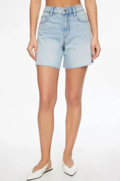Dynamite Heidi A-Line Denim Shorts Blue Fashion