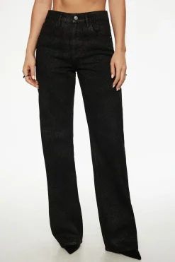 Dynamite Heidi Glitter Wide Leg Jeans Black Online