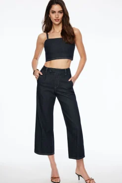 Dynamite Heidi Wide Leg Cropped Jeans Blue Store