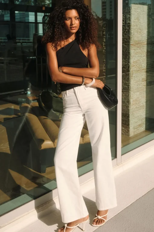 Dynamite Heidi Wide Leg Jeans White Hot