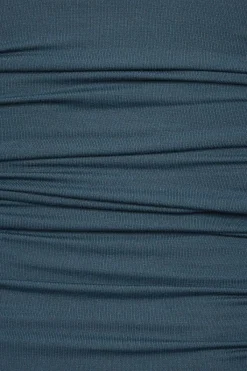 Dynamite High Cowl Neck Top Blue New
