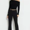 Dynamite High Rise Flared Pants Black Discount