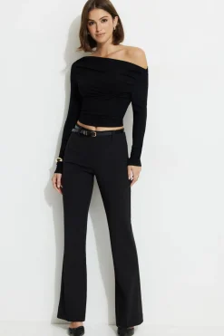 Dynamite High Rise Flared Pants Black Discount