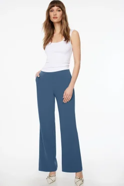 Dynamite High Waisted Wide Leg Pants Blue Fashion