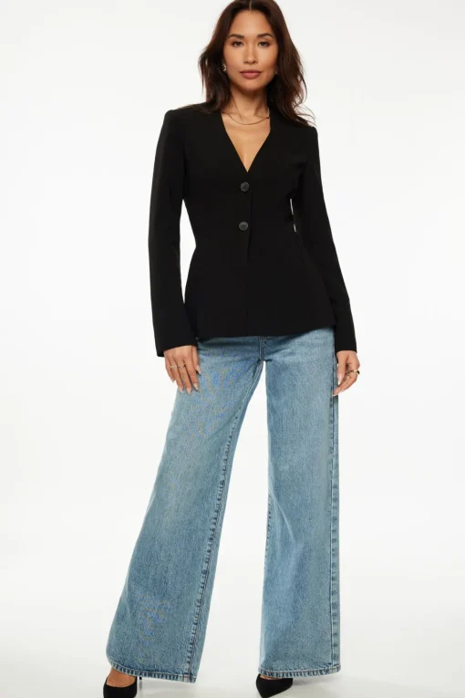 Dynamite Hourglass Blazer Black Fashion