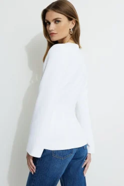 Dynamite Hourglass Blazer White Flash Sale