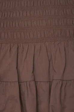 Dynamite Inaya Smocked Mini Skirt Brown Store
