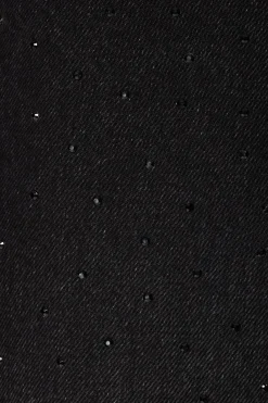 Dynamite Justina Rhinestone Straight Leg Jeans Black New