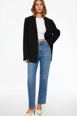 Dynamite Justina Straight Leg Jeans Blue Clearance
