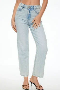 Dynamite Justina Straight Leg Jeans Blue Best Sale