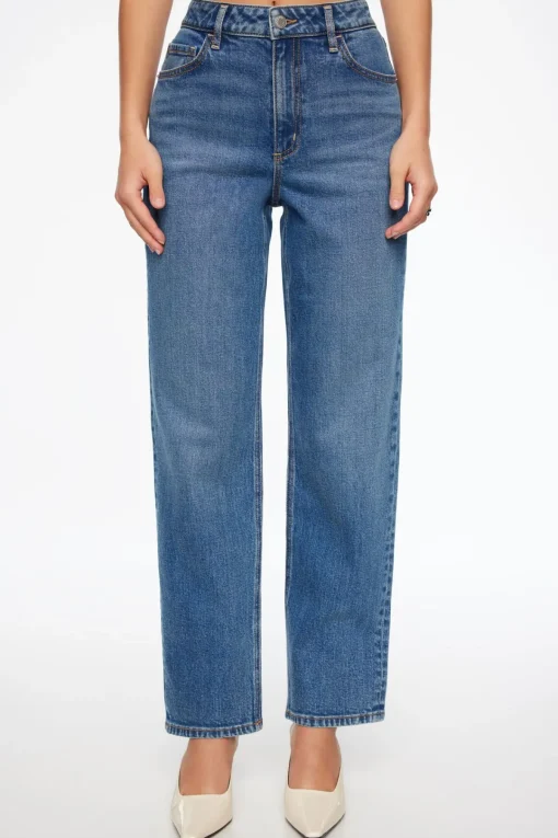 Dynamite Justina Straight Leg Jeans Blue Clearance