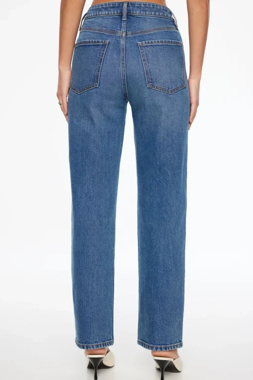 Dynamite Justina Straight Leg Jeans Blue Clearance