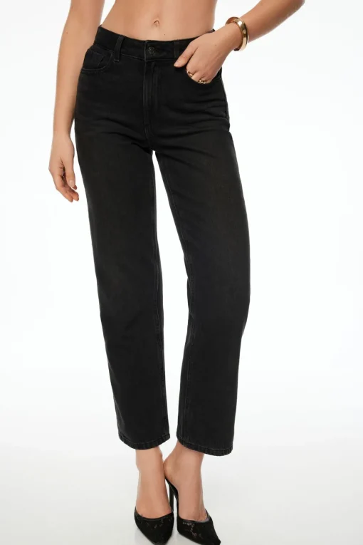 Dynamite Justina Straight Leg Jeans Blue Store
