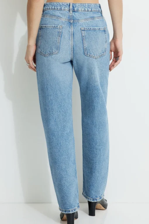 Dynamite Justina Straight Leg Jeans Blue Hot
