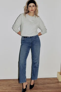 Dynamite Justina Straight Leg Jeans Blue Clearance