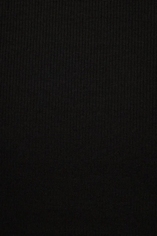 Dynamite Keri Ribbed Baby T Shirt Black Clearance