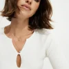 Dynamite Key & Lock Pave Necklace White Hot