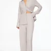 Dynamite Knit Popcorn Textured Wide Leg Pant Grey Outlet