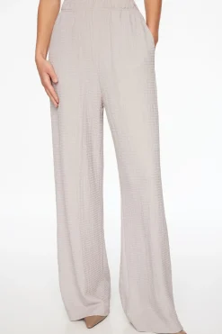 Dynamite Knit Popcorn Textured Wide Leg Pant Grey Outlet