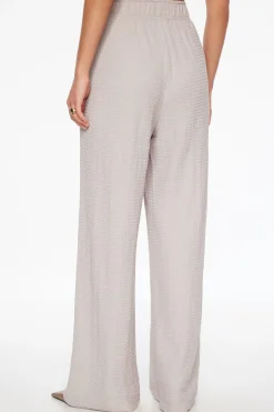 Dynamite Knit Popcorn Textured Wide Leg Pant Grey Outlet