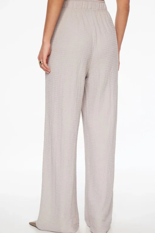 Dynamite Knit Popcorn Textured Wide Leg Pant Grey Outlet