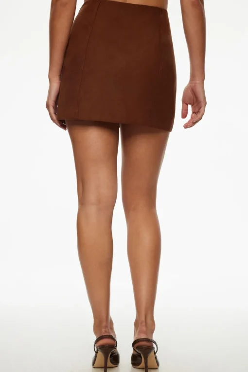 Dynamite Kylie Faux Suede Mini Skirt Brown Store