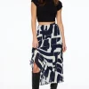 Dynamite Laure Pleated Chiffon Maxi Skirt Black Flash Sale