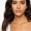 Dynamite Layered Delicate Pearl Necklace White Clearance