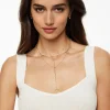 Dynamite Layered Mini Pearl Y-Neck Necklace White Hot