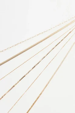 Dynamite Layered Textured Chain Round Necklace Yellow Cheap